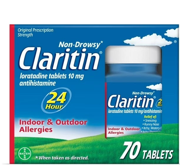 Claritin 24 Hour Non-Drowsy Allergy Tablets, 10 mg, 70 Count